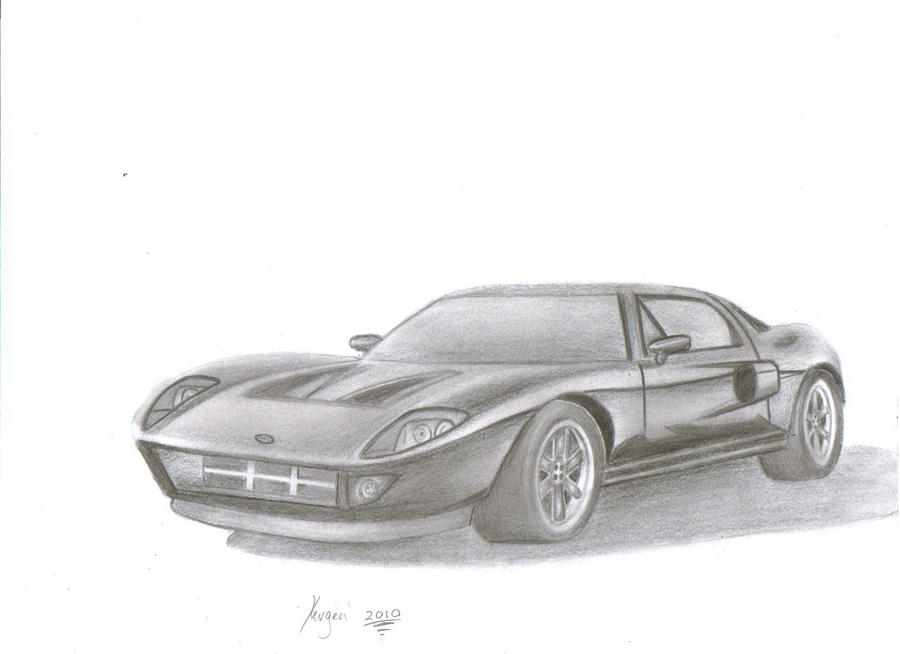 Ford GT Drawing by xXxslipknot771xXx on DeviantArt