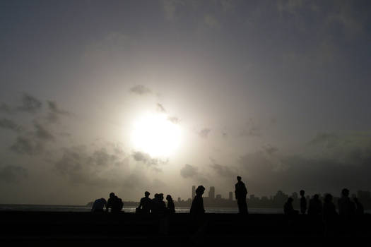 Mumbai Sunset Silhouettes
