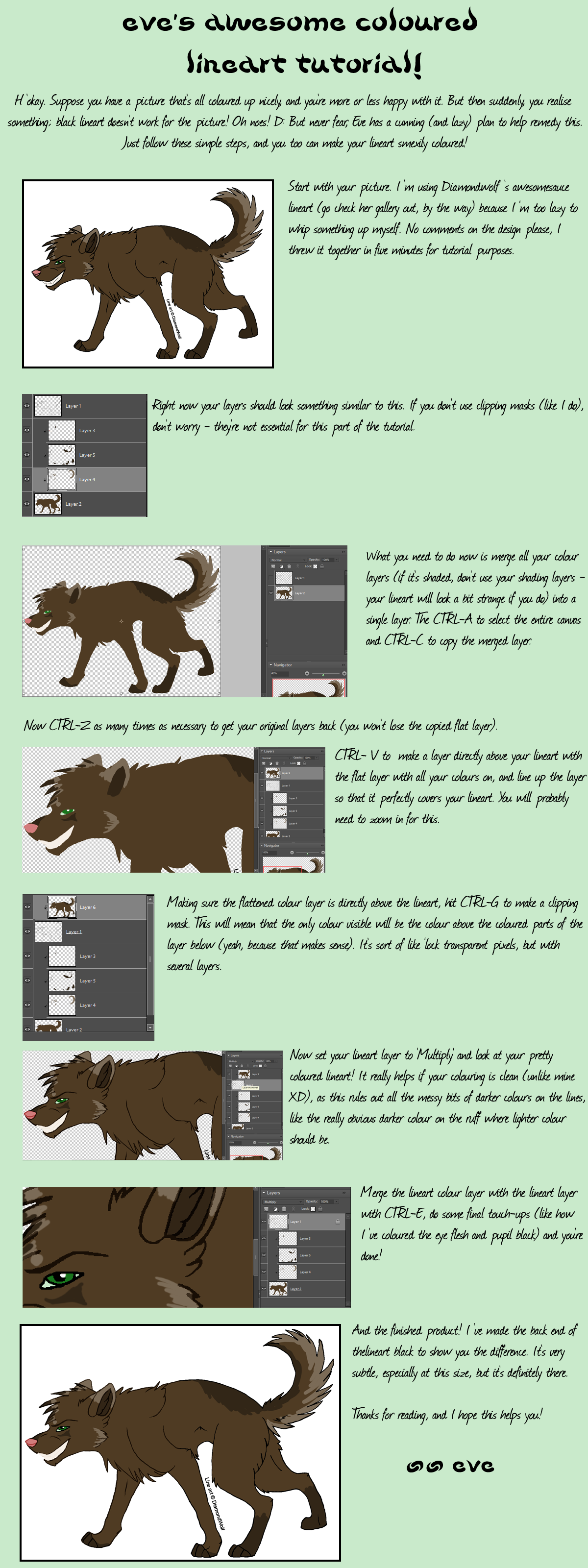 Coloured Lineart Tutorial