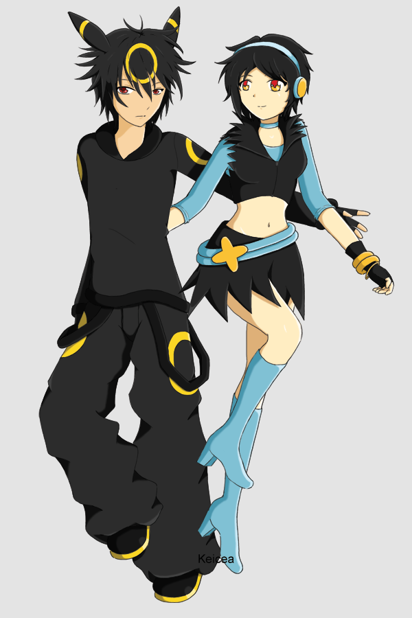 Umbreon and Luxray Gijinkas