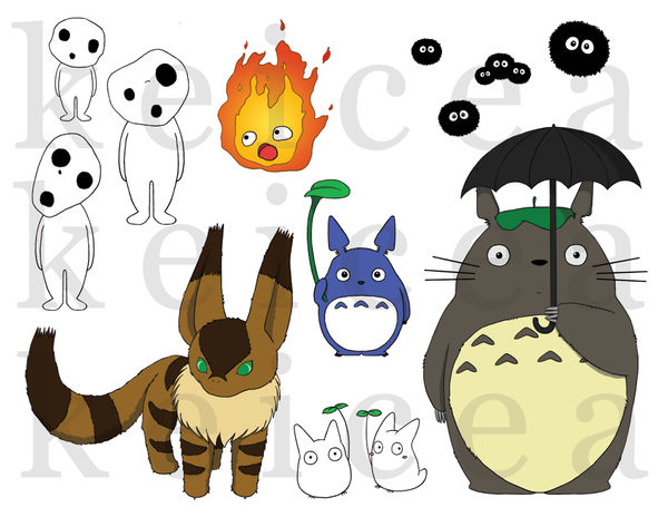 Studio Ghibli Stickers by keicea on DeviantArt