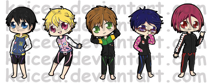 Free! Iwatobi Swim Club chibis by keicea on DeviantArt