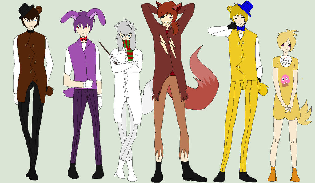 Five Nights At Freddy's crew as humans