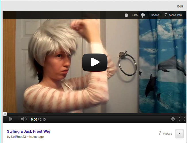 Jack Frost Wig Styling Video