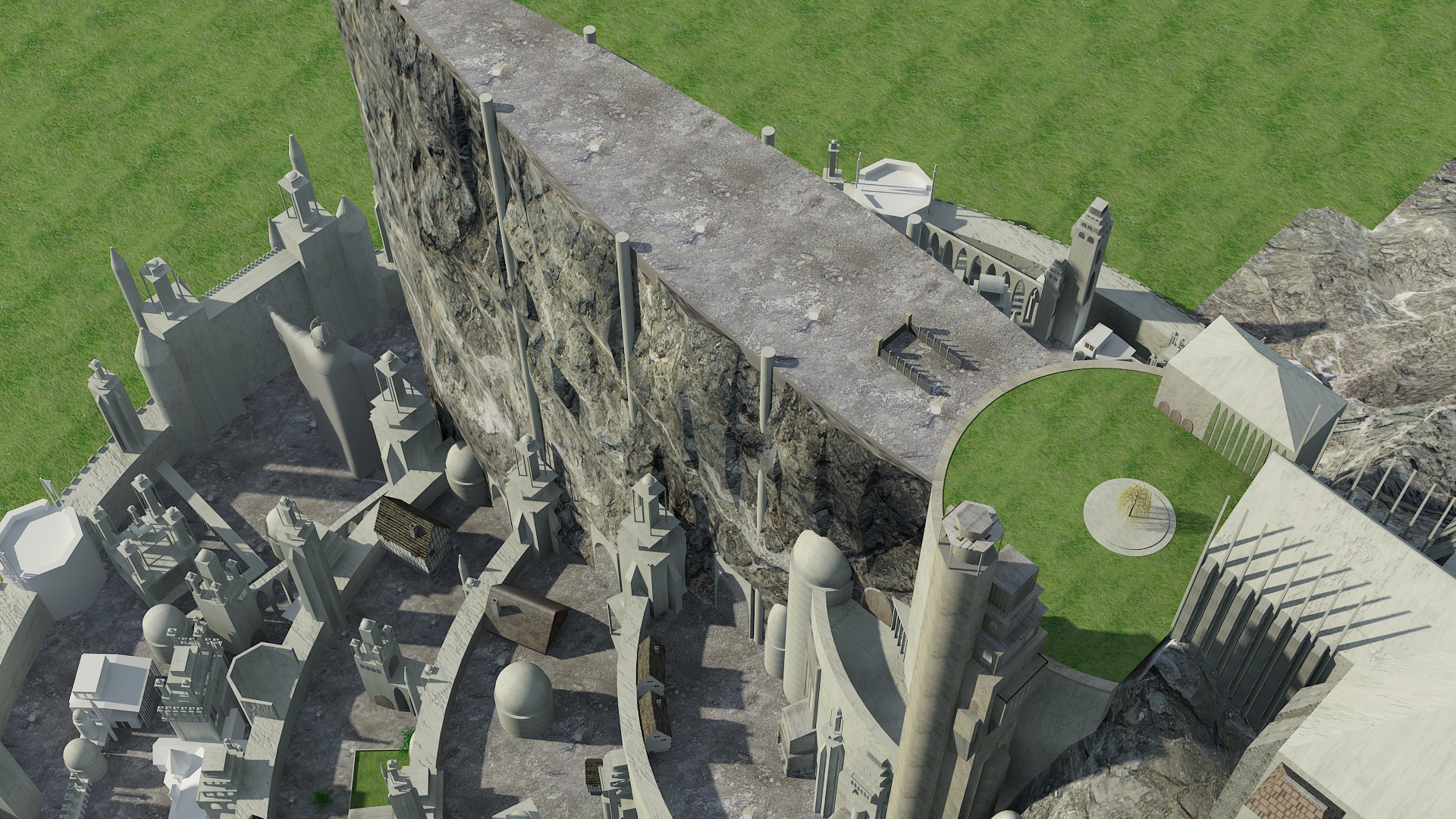 3ds max minas tirith by frthor on
