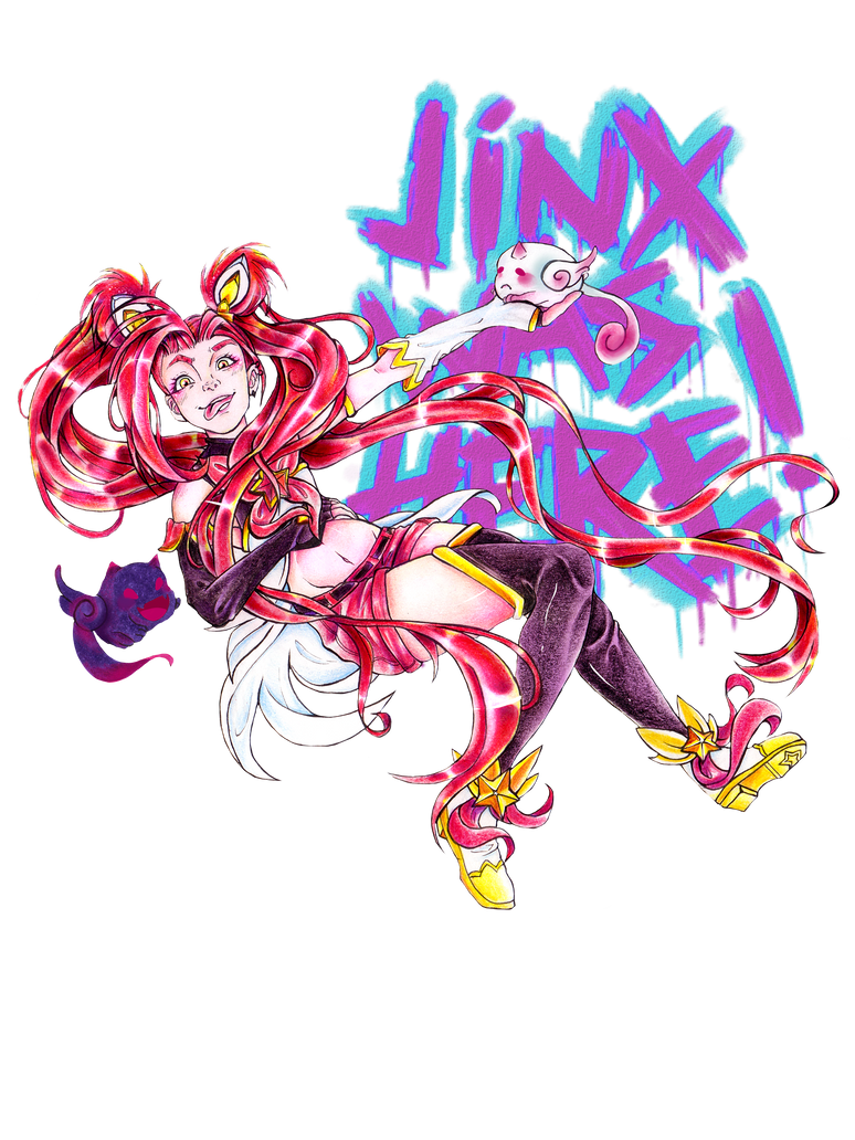 Jinx Coloue Star Guardian Jinx (colour pencils) by Neko-Cie-chan on DeviantArt