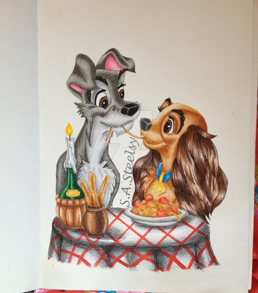Lady and the Tramp Spaghetti Kiss