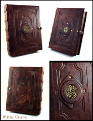 Celtic Triskell Leather Book