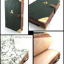 Green Hyrulean leather book