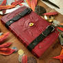 Dark Red Leather Grimoire