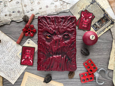 Red leather grimoire