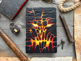 Lord of Magma - Volcanic leather grimoire 
