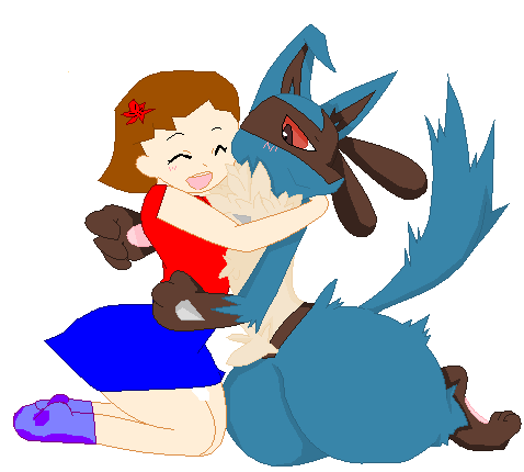 Trainer Aurora and her Lucario