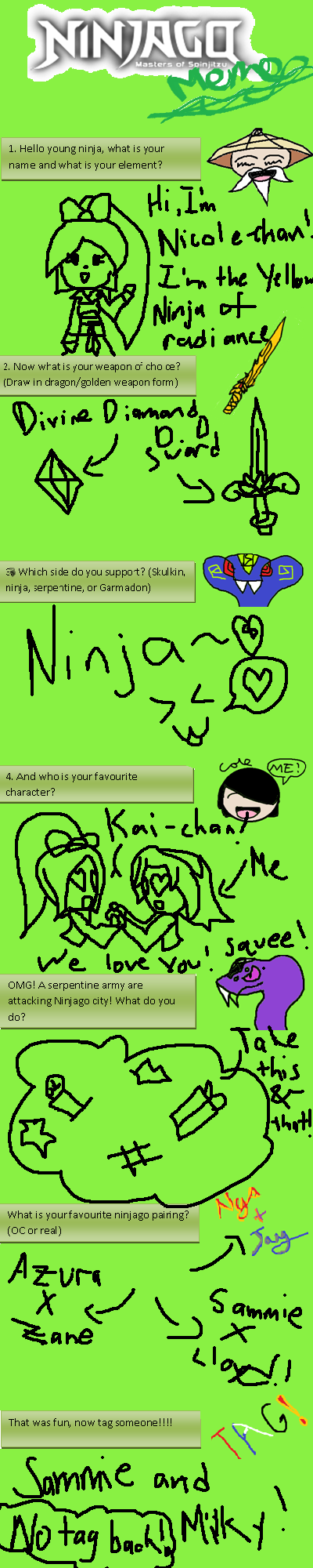 Ninjago Meme -Tagged by Azura-