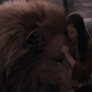 Lucy and Aslan by Jugoria on DeviantArt