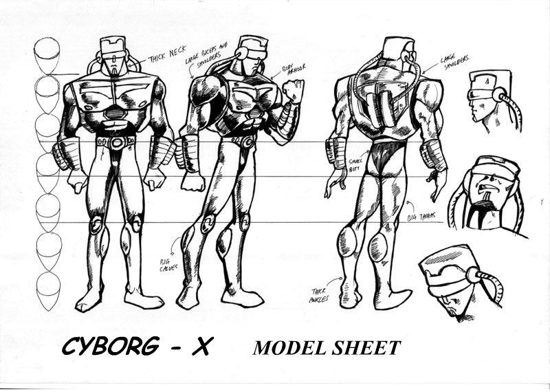 CYBORG X MODEL SHEET by runninkool on DeviantArt