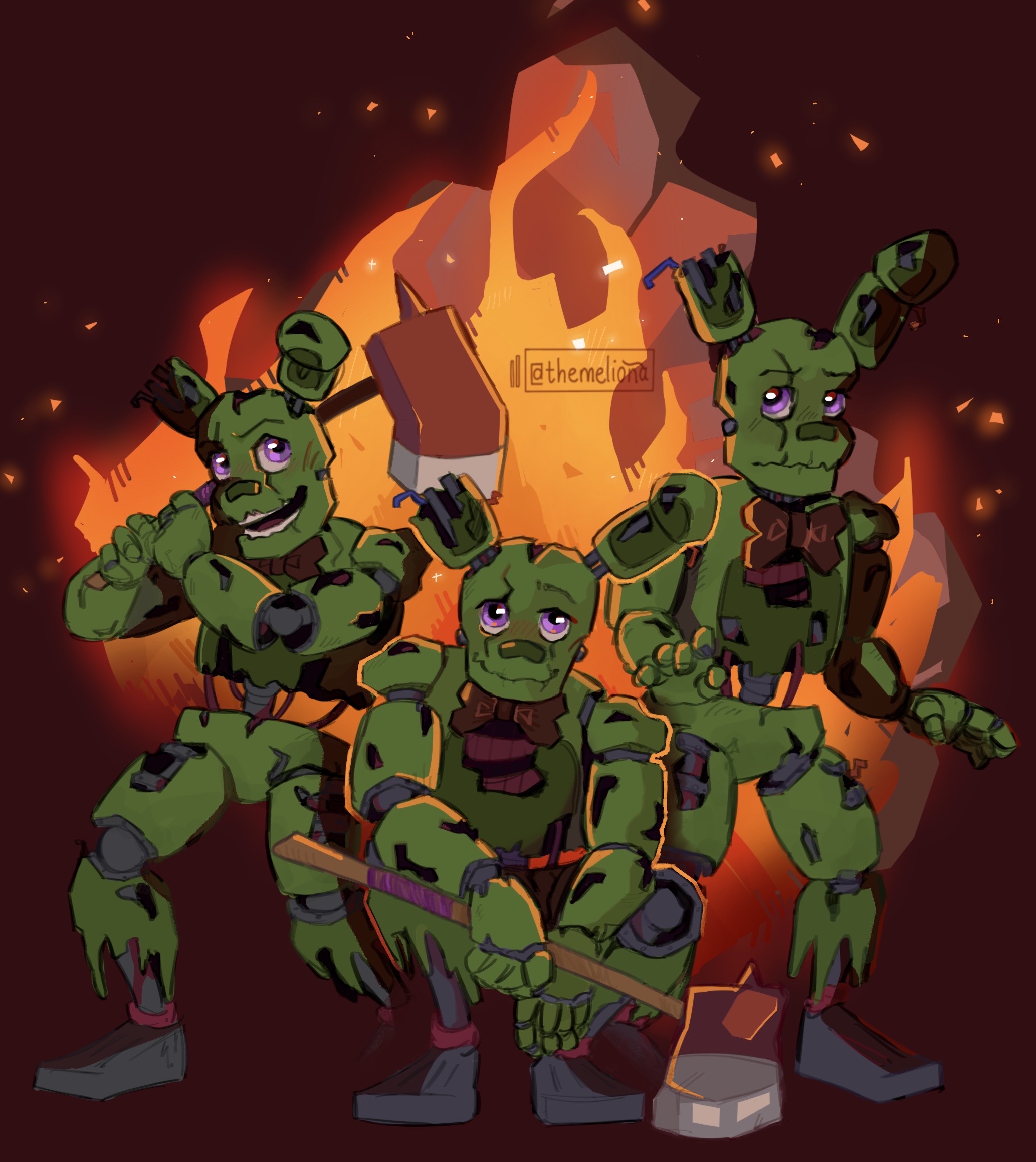 Springtrap studies! by TheMeliona on DeviantArt