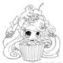 Cupcake Girl Lineart