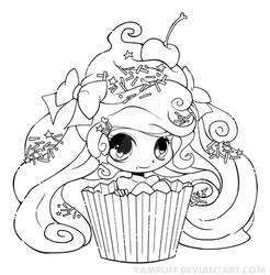 Cupcake Girl Lineart