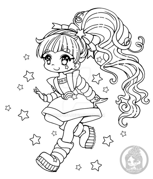 Rainbow Brite Chibi Lineart ::Update::