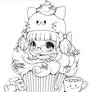 Razielle Cupcake Lineart :AT: