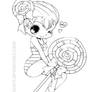 Lollipop Girl Lineart