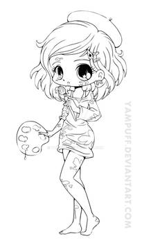 Artist Chibi Lineart