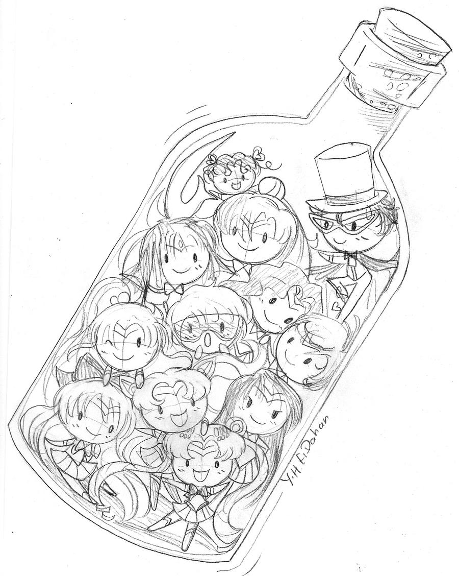 Sailor Senshis in a Bottle