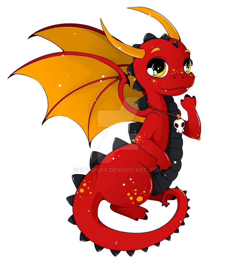 Chibi Raspberry Dragon Chibi Dragon Commission by YamPuff on DeviantArt