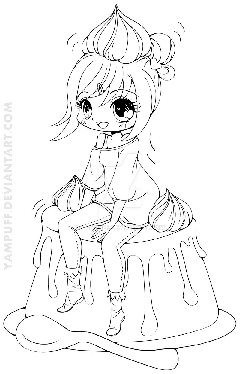 Creme Caramel Chiharu Lineart
