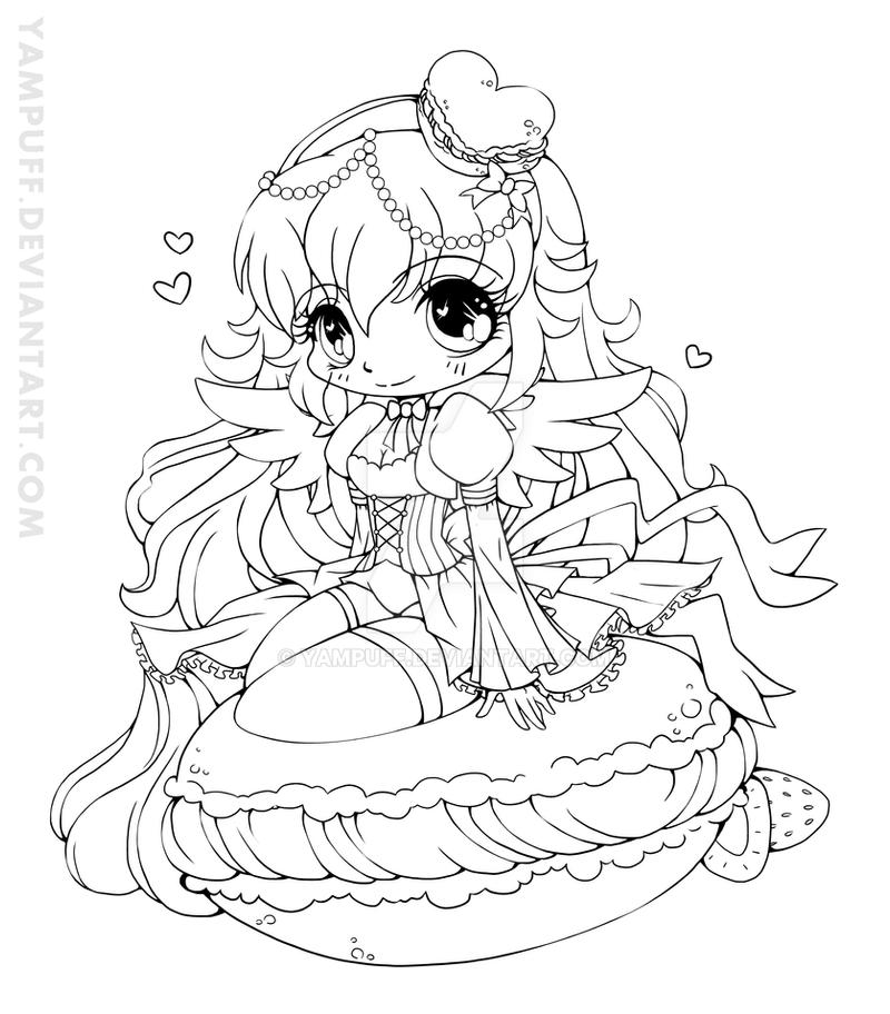 Macaroon Hikaru Commission - Lineart