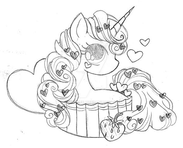 Valentine's Pony Cupcake