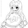 Pancake Girl Chibi Lineart