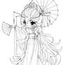Magnificent Kimono Chibi Lineart: CONTEST!