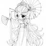 Magnificent Kimono Chibi Lineart: CONTEST!
