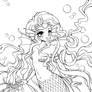 Mermaid Princess Lineart