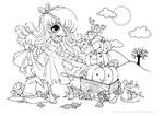 Halloween Pumpkin Princess Lineart