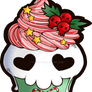 Holiday Skull Cupcake