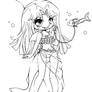 Shark Girl Lineart Commission
