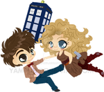 Doctor Who and River Song - Chibi Commission by YamPuff