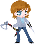 Geostra Lineless Chibi Commission by YamPuff