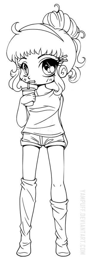 Naomi Chibi Lineart - Casual