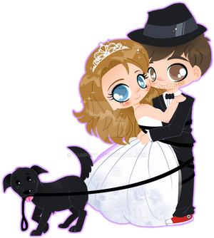 Wedding Chibis - Lineless Commission