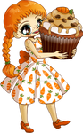 Carrot Cupcake Girl Commission