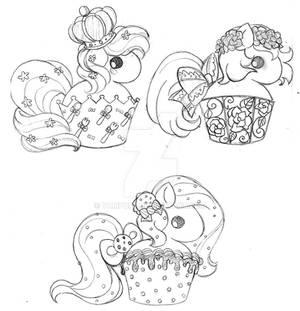 Moar Cupcake Ponies ::Sketch::