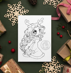 Holiday DTIYS Coloring Page