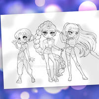 KPop Demon Hunters Coloring Page