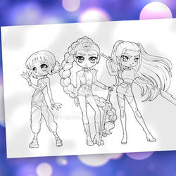 KPop Demon Hunters Coloring Page