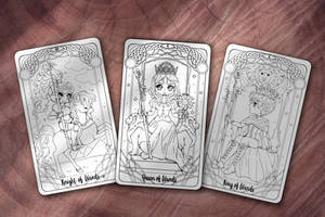 The Wands Suite: Knight, Queen and King