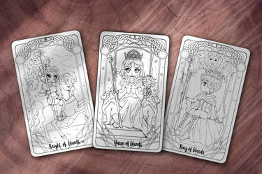 The Wands Suite: Knight, Queen and King